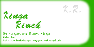 kinga rimek business card